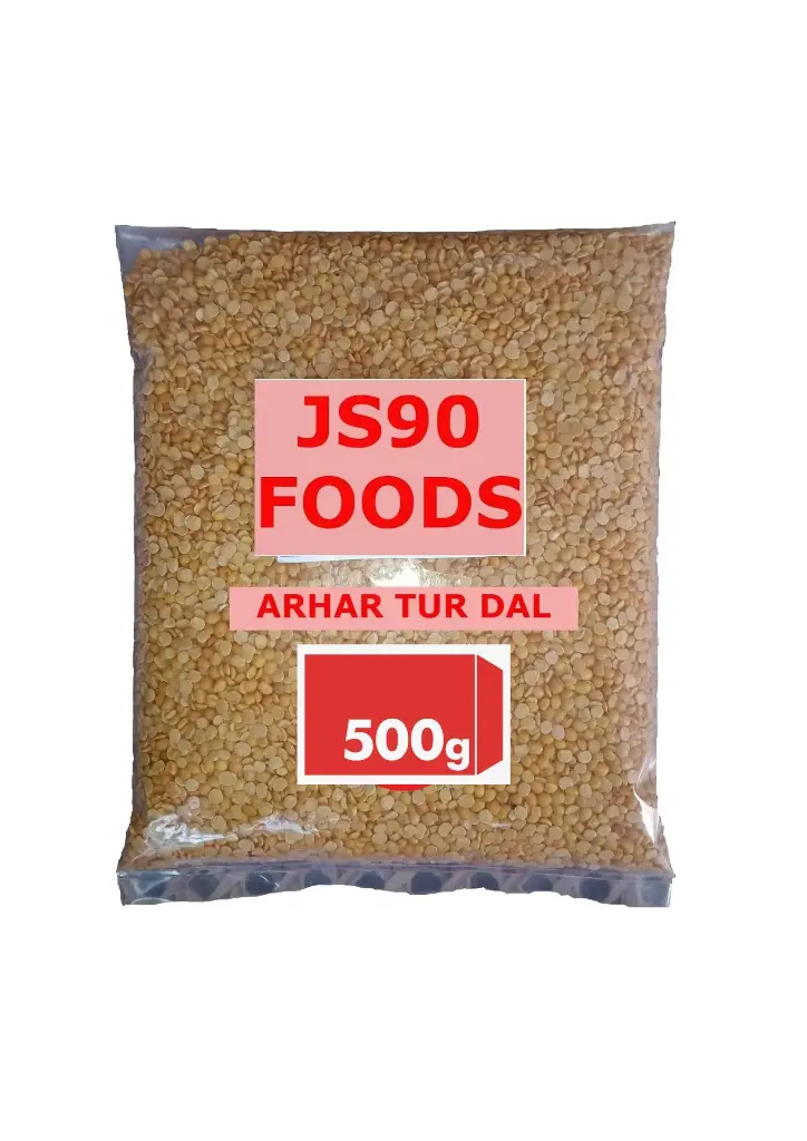 JS90 FOODS 500Gm Arhar Dal | Toor Dal | Protein-Rich Pigeon Pea Lentils – Wholesome & Nutritious Choice for Everyday Cooking