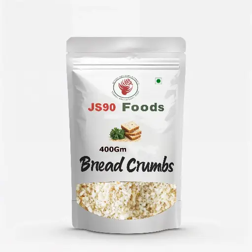 JS90 FOODS 400gm Bread Crumbs (Chura) – Light & Crunchy Coating for Cutlets, Snacks & Fried Dishes